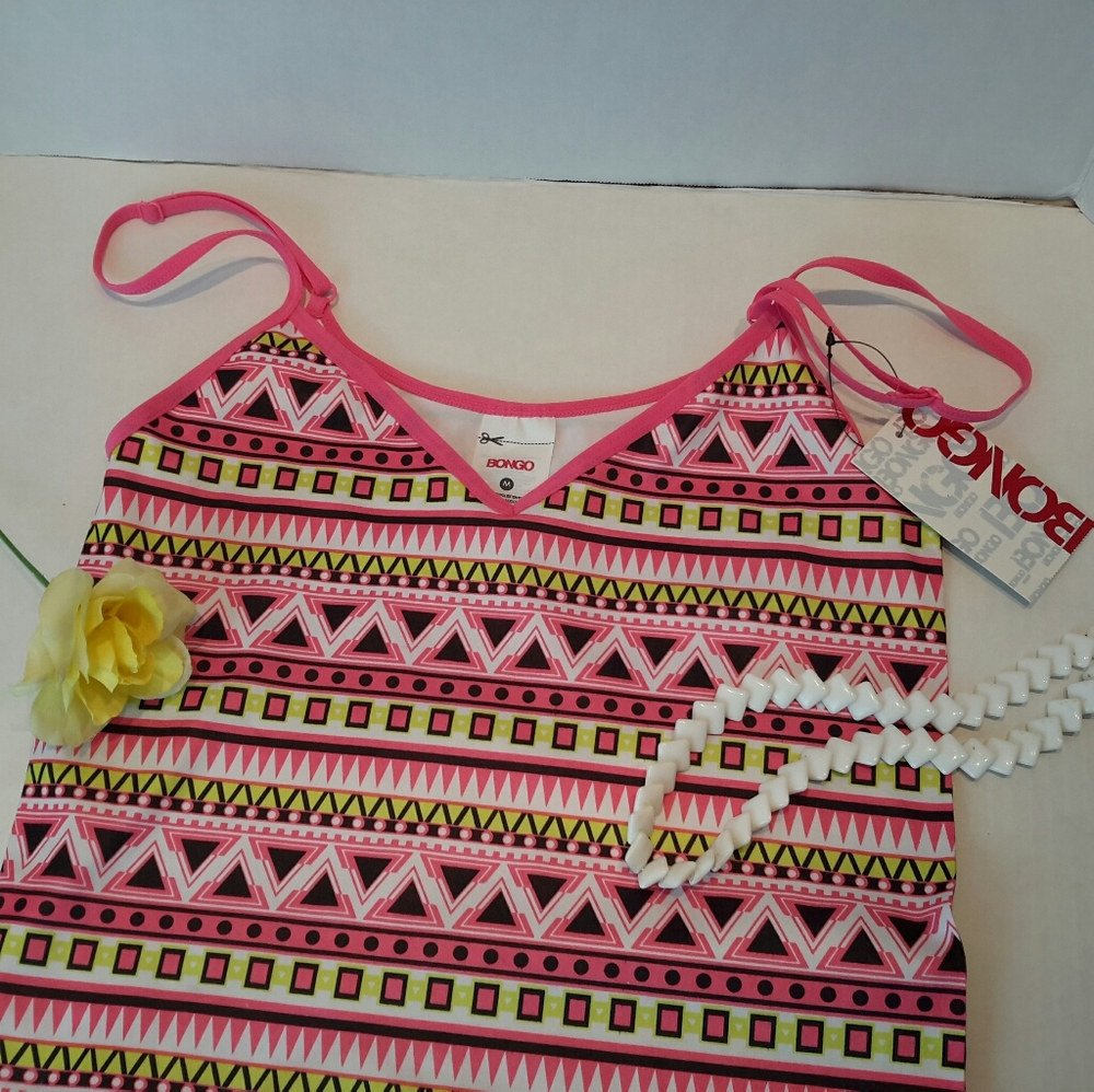NWT/ Bongo Multi-Color Tank Top Size M - Picture 2 of 4